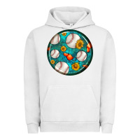 Pigment Lunar Rock baseball with sunflower round earrings Urban Hoodie - BundleAndBundleShop