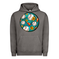 Pigment Tornado baseball with sunflower round earrings Urban Hoodie - BundleAndBundleShop