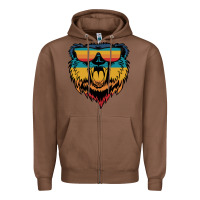 Chestnut Retro bear Zipper Hoodie - Bettercallsaul