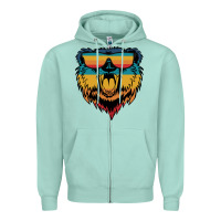 Seafoam Retro bear Zipper Hoodie - Bettercallsaul