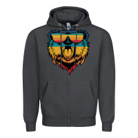Smoke Retro bear Zipper Hoodie - Bettercallsaul