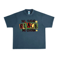 Midnight Navy no sugar black no cream Urban Heavy Tee - MaliasSmallBusiness