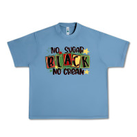 Pebble Blue no sugar black no cream Urban Heavy Tee - MaliasSmallBusiness