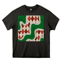 Asphalt christmas diamond plaid and green glitter seamless pattern Heavy Core Tee - BundleAndBundleShop