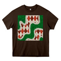 Christmas Diamond Plaid And Green Glitter Seamless Pattern Heavy Core Tee | Teevron