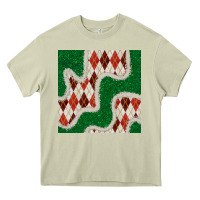 Mossy christmas diamond plaid and green glitter seamless pattern Heavy Core Tee - BundleAndBundleShop