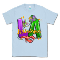 Dusty Blue louisiana mardi gras Classic Tee - MaliasSmallBusiness