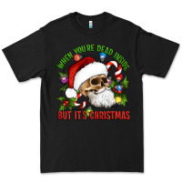 Black When You're Dead Inside But It's Christmas Hippie Skeleton Santa Premium Tee - Artiststas