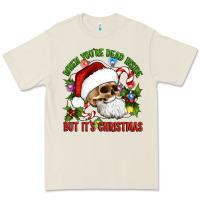 Bone When You're Dead Inside But It's Christmas Hippie Skeleton Santa Premium Tee - Artiststas