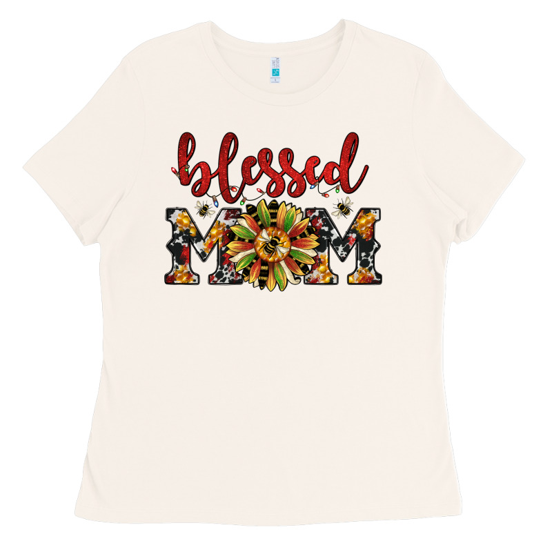 Christmas Blessed Mom Ladies Tee by JahusDesignShop | Teevron