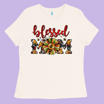 Christmas Blessed Mom Ladies Tee Designed By Jahusdesignshop