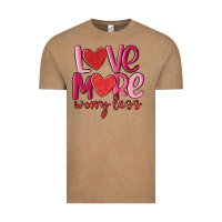 Vintage Coffee love more worry less Vintage Tee - MaliasSmallBusiness