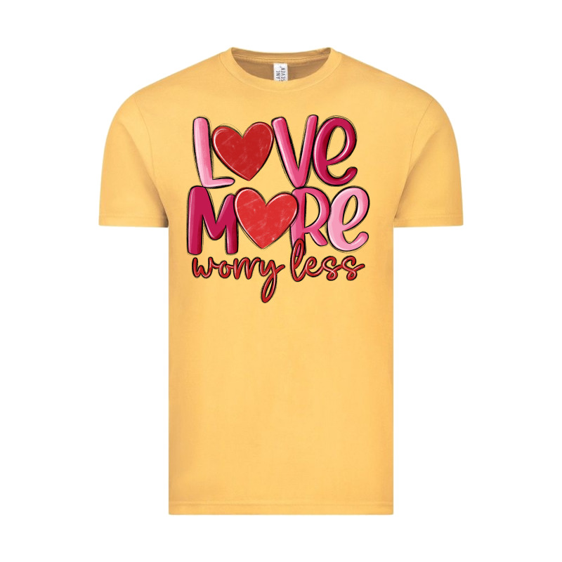 Love More Worry Less Vintage Tee by MaliasSmallBusiness | Teevron