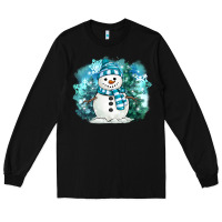 Black winter snowman Long Sleeve Tee - MaliasSmallBusiness