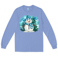 Colony Blue winter snowman Long Sleeve Tee - MaliasSmallBusiness