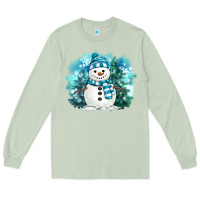 Matcha winter snowman Long Sleeve Tee - MaliasSmallBusiness