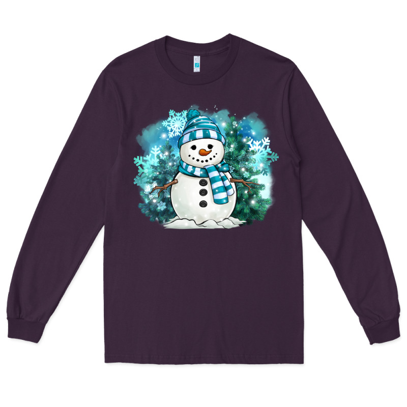 Winter Snowman Long Sleeve Tee by MaliasSmallBusiness | Teevron