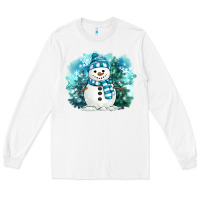 White winter snowman Long Sleeve Tee - MaliasSmallBusiness