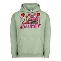 Pigment Oil Green hello valentine valentine's day truck Urban Hoodie - FaDigitalArtStudio