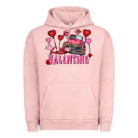 Pigment Salmon hello valentine valentine's day truck Urban Hoodie - FaDigitalArtStudio