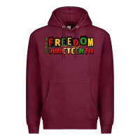 Burgundy freedom juneteenth Premium Hoodie - CowGirlArtShop