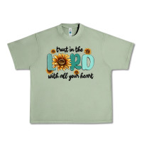 Oil Green trust in the lord with all your heart Urban Heavy Tee - MaliasSmallBusiness