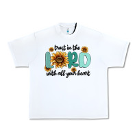 White trust in the lord with all your heart Urban Heavy Tee - MaliasSmallBusiness