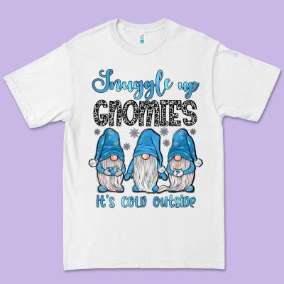Snuggle Up Gnomies It's Cold Outside Premium Tee Designed By Jahusdesignshop