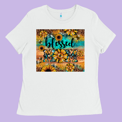 Blessed Mom Ladies Tee Designed By Jahusdesignshop