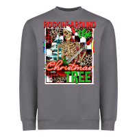 Storm Rockin' around the Christmas tree skeleton Heavyweight Sweatshirt - NancyCooperArtShop