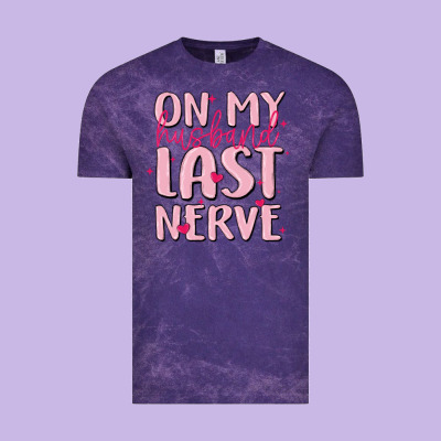 On My Husband Last Nerve Vintage Tee Designed By Maliassmallbusiness