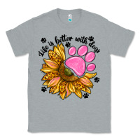 Heather Grey life is better with dogs Classic Tee - NancyCooperArtShop