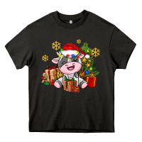 Asphalt little cute christmas cow Heavy Core Tee - AdoDesignShop