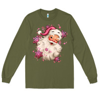 Army Green pink christmas santa claus Long Sleeve Tee - MaliasSmallBusiness