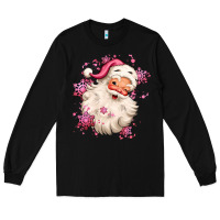 Black pink christmas santa claus Long Sleeve Tee - MaliasSmallBusiness