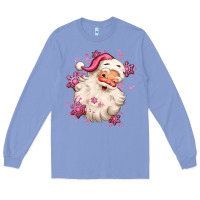 Colony Blue pink christmas santa claus Long Sleeve Tee - MaliasSmallBusiness