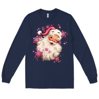 Navy pink christmas santa claus Long Sleeve Tee - MaliasSmallBusiness