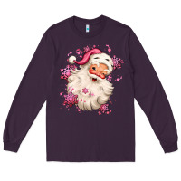 Plum pink christmas santa claus Long Sleeve Tee - MaliasSmallBusiness