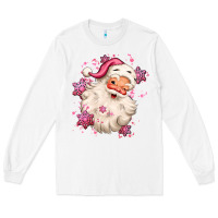 White pink christmas santa claus Long Sleeve Tee - MaliasSmallBusiness