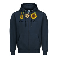 Navy Peace Love Sunshine Zipper Hoodie - Bettercallsaul