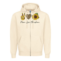 Sandshell Peace Love Sunshine Zipper Hoodie - Bettercallsaul