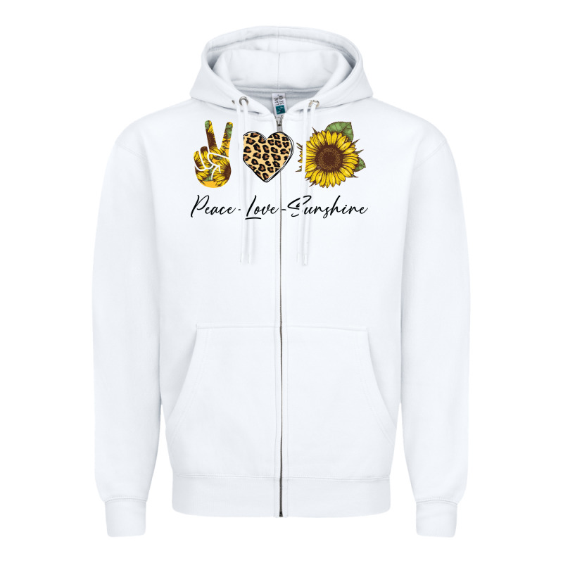 Peace Love Sunshine Zipper Hoodie by Bettercallsaul | Teevron