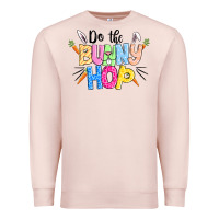 Pale Pink do the bunny hop easter Premium Sweatshirt - CowGirlArtShop