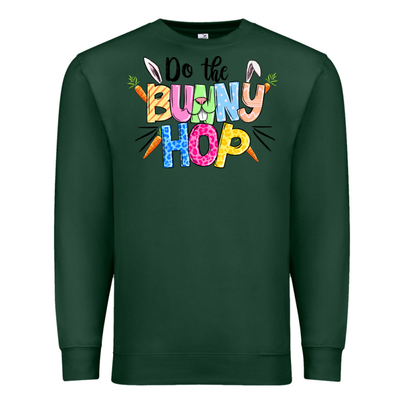 Do The Bunny Hop Easter Premium Sweatshirt by CowGirlArtShop | Teevron