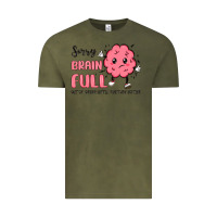 Vintage Olive sorry brain full Vintage Tee - MaliasSmallBusiness