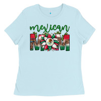 Baby Blue mexican flag sunflower mom leopard Ladies Tee - JahusDesignShop