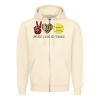 Sandshell Peace Love Softball Zipper Hoodie - Bettercallsaul