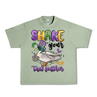 Oil Green shake your tail feather mardi gras Urban Heavy Tee - MaliasSmallBusiness