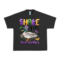 Pigment Black shake your tail feather mardi gras Urban Heavy Tee - MaliasSmallBusiness