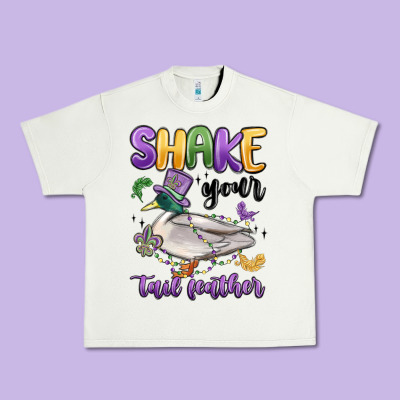 Shake Your Tail Feather Mardi Gras Urban Heavy Tee Designed By Maliassmallbusiness